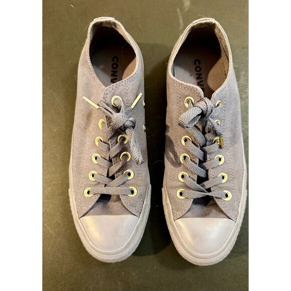 Converse All Stars Lace Up Gray on Gray Women's Size 8 - Picture 2 of 7